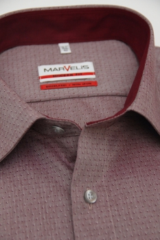 Marvelis Hemd extra lg. Arm 69cm, Modern Fit -dunkelrot- 72556939